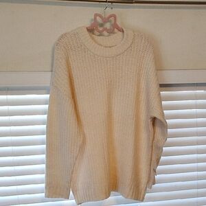 a.n.a Women's Birch Marl Round Neck Sweater, Size: L, NWT